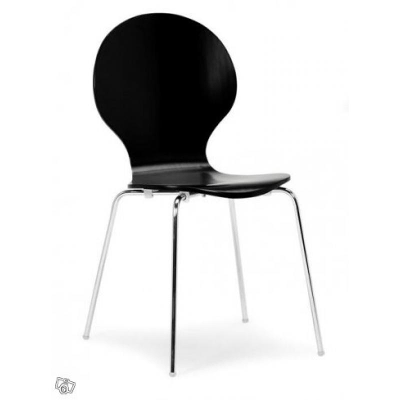 6 st svarta stolar från Mio av modell Milton