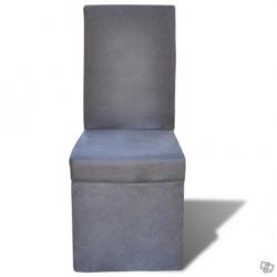 Matstol med grå klädsel 2 st (SKU 241158)